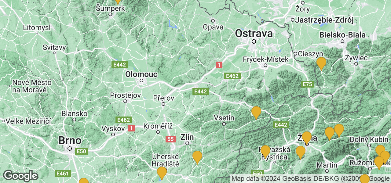 Térkép Teplice nad Becvou
